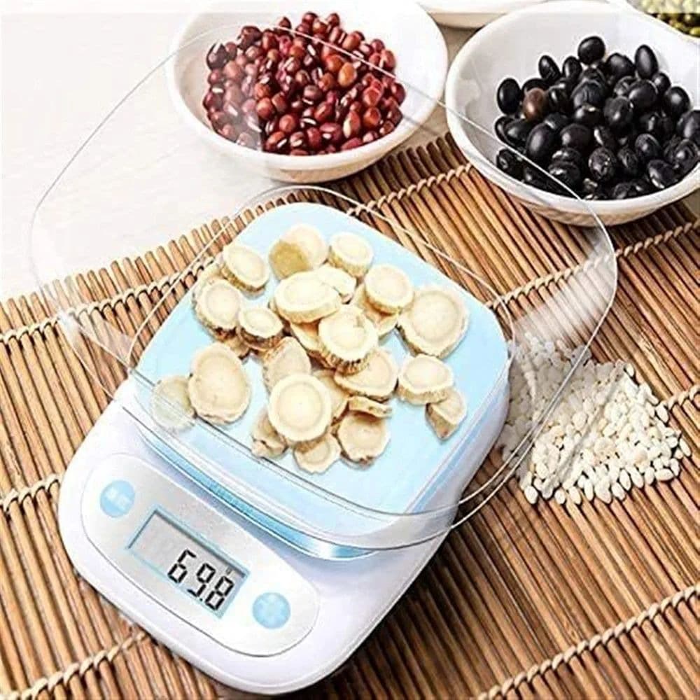 Electronic Kitchen Scale with Removable Tray | Digital Weight Scale 5Kg | Accurate 1g Measurement | LCD Display