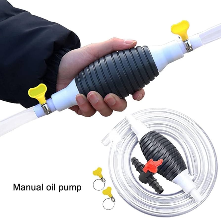 3M Manual Liquid Transfer Pump | PVC Siphon for Fuel, Oil, Water