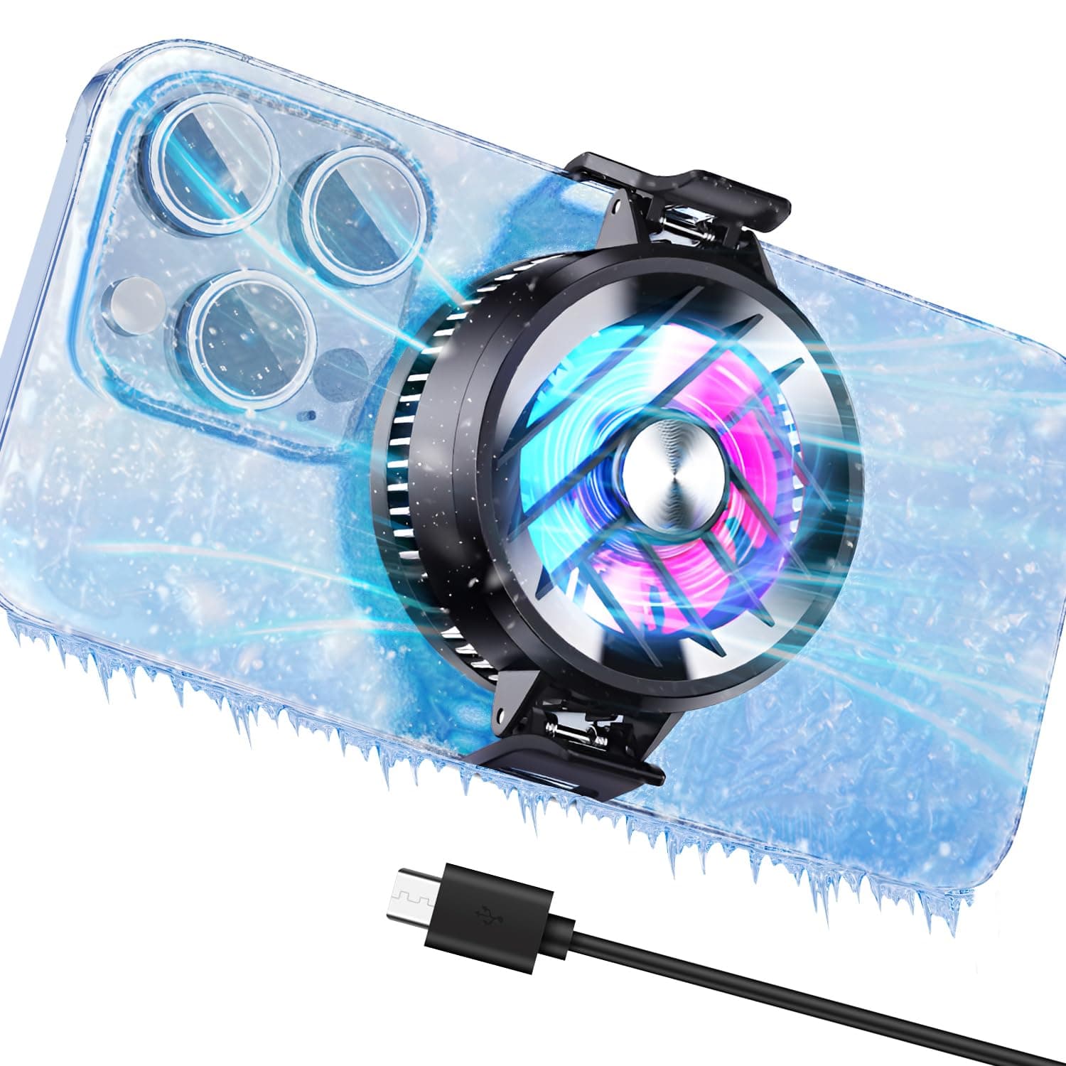 Mobile Phone Cooler | Dual Cooling Modes | Compatible with iPhone & Android