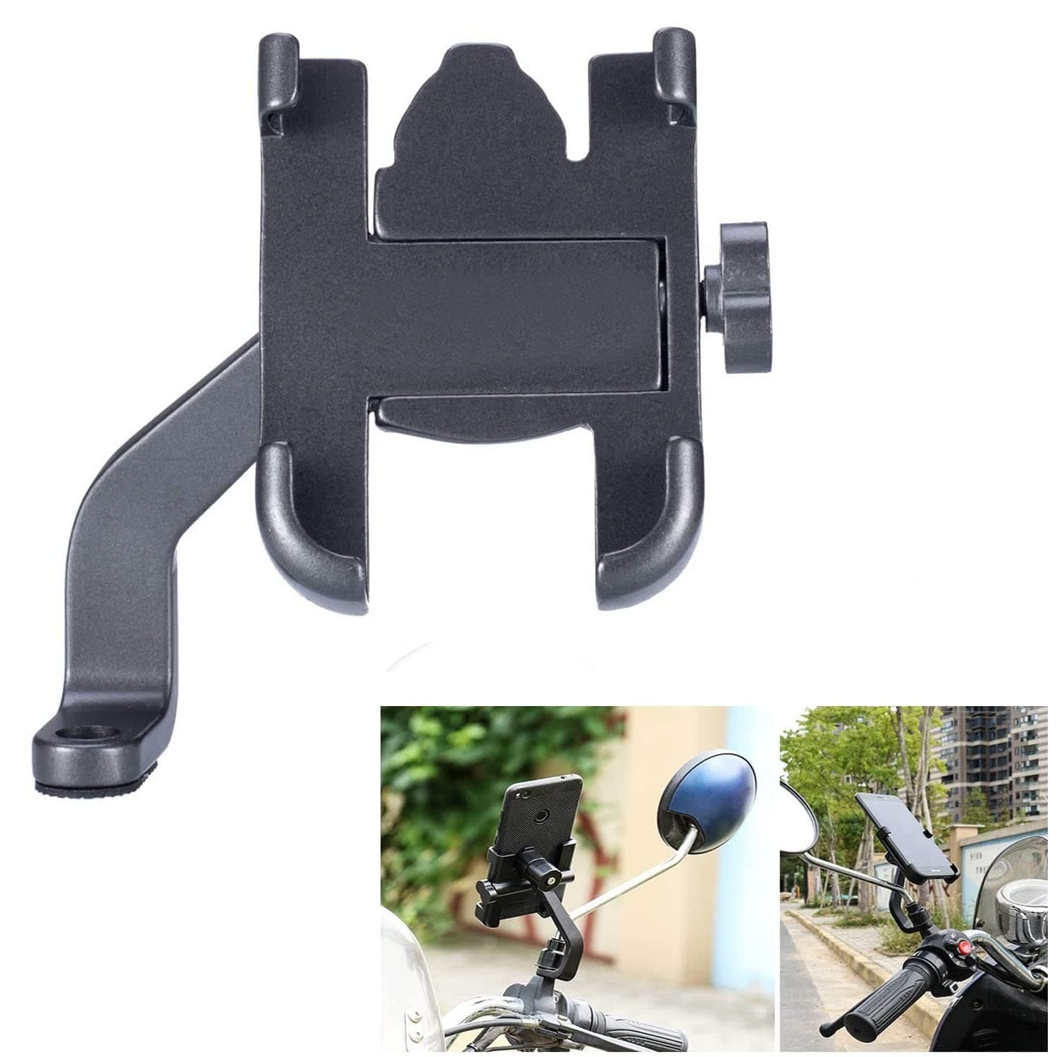 Motorcycle Phone Holder | Adjustable Bike Mobile Holder | Metal Body