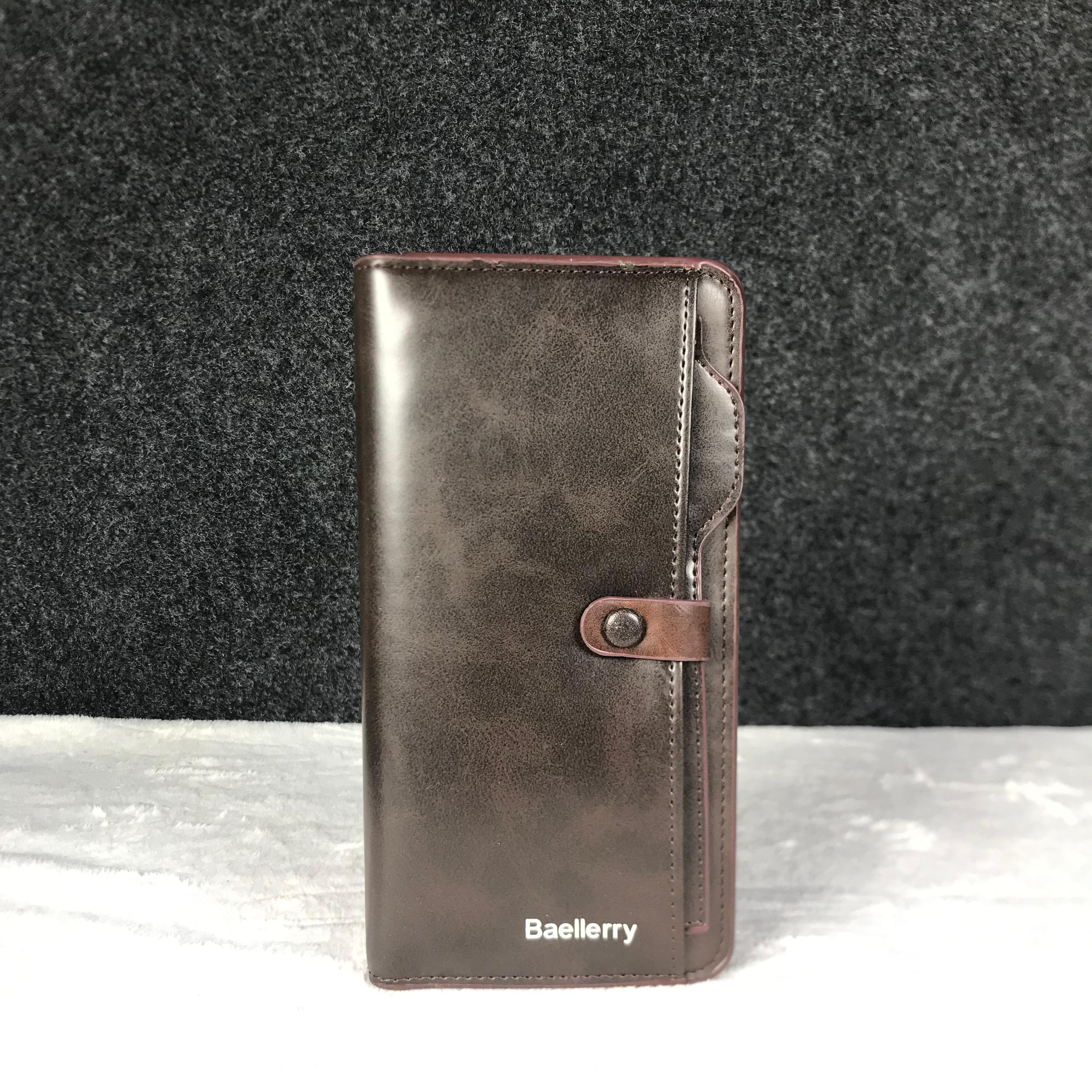 Men's Long Wallet | Multifunctional Clutch | Spacious PU Leather Zipper Wallet