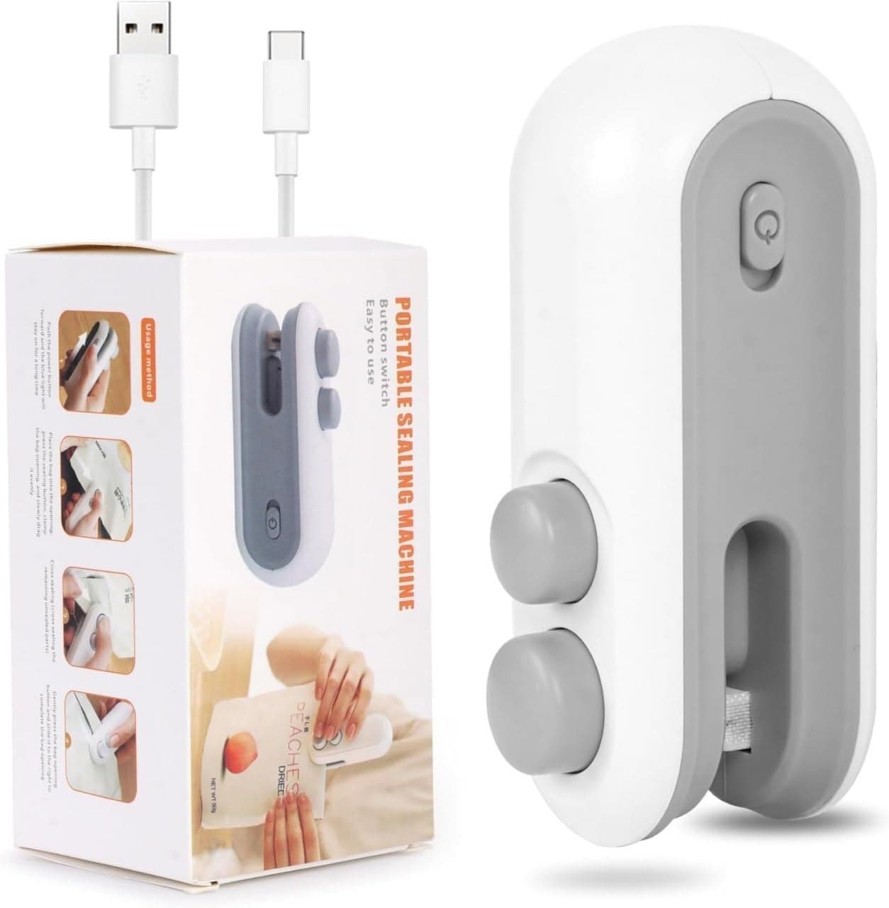 Rechargeable Plastic Bag Sealer | Portable Heat Sealing Machine for Food