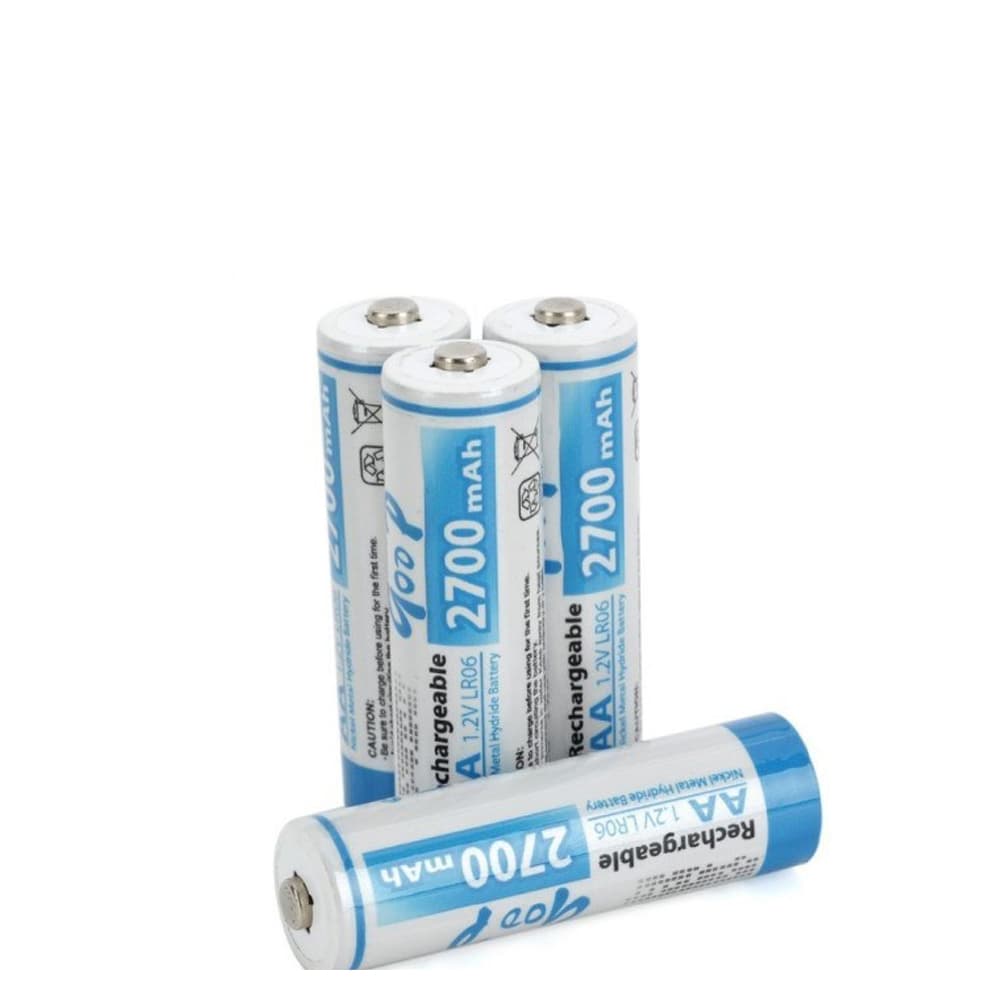 AA Size Rechargeable Battery 2700mAh | 1.2V High Capacity Batteries | Eco-Friendly Rechargeable Cells