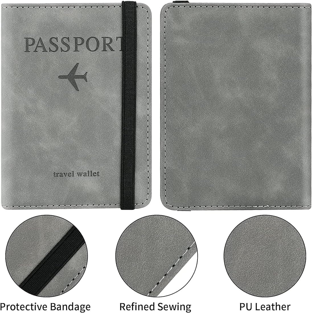 Passport Holder Cover Wallet | Travel Document Organizer | Unisex Travel Accessory