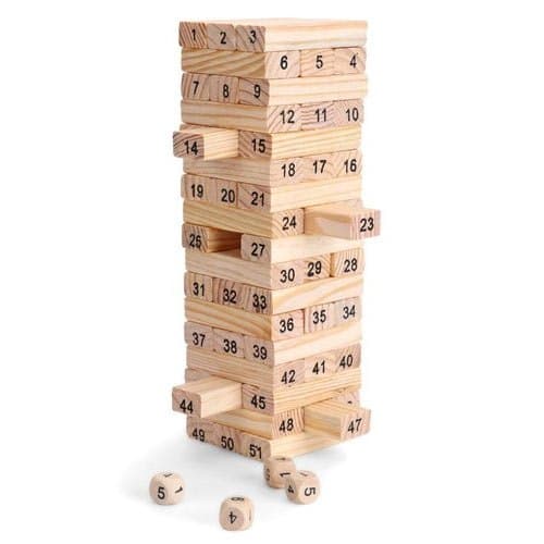 Big Jenga Number Wooden Toy | Exciting Jenga Game for Kids and Adults | Family Fun Stacking Game