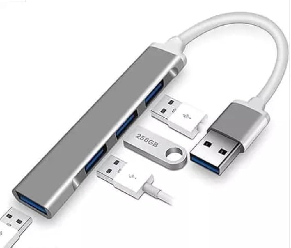 4 Port USB 3.0 Hub | High Speed Data Transfer | Plug & Play