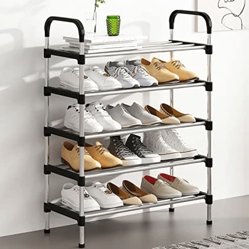 Big Size Multi Layer Shoe Rack | Space Saving Shoe Organizer | Durable Plastic and Metal Stand