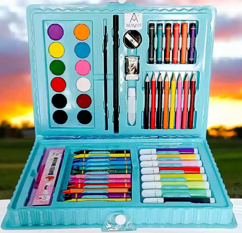 68 PCS Complete Art Set for Kids | Vibrant Drawing and Painting Tools | Eco-Friendly Art Supplies