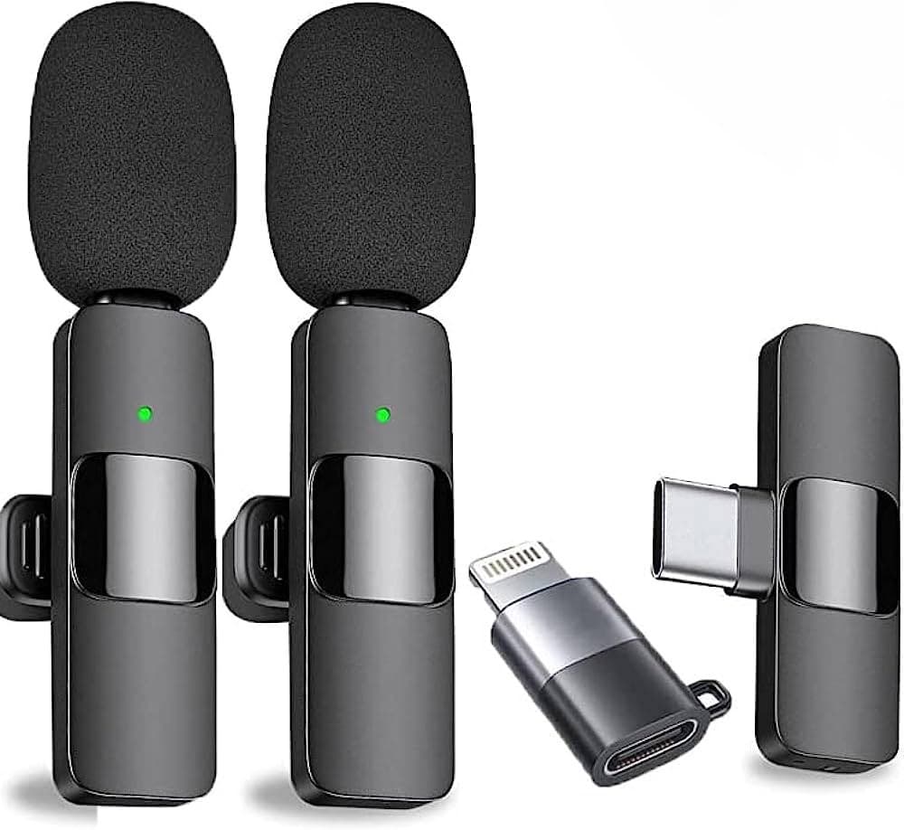 K9 Wireless Lavalier Microphone | Type-C & Lightning Dual Mic for Android iPhone