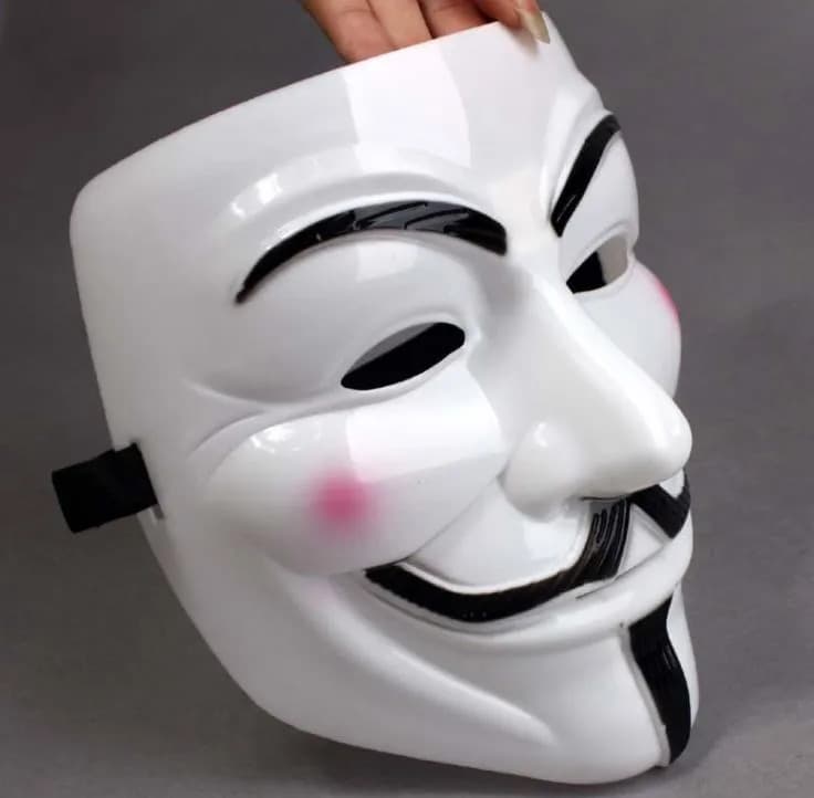 V for Vendetta Hacker Mask | Halloween Cosplay Mask | Film Theme Prop