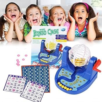 Bingo Cage Table Game | Lottery Machine for Kids | Educational Toy | Birthday Gift