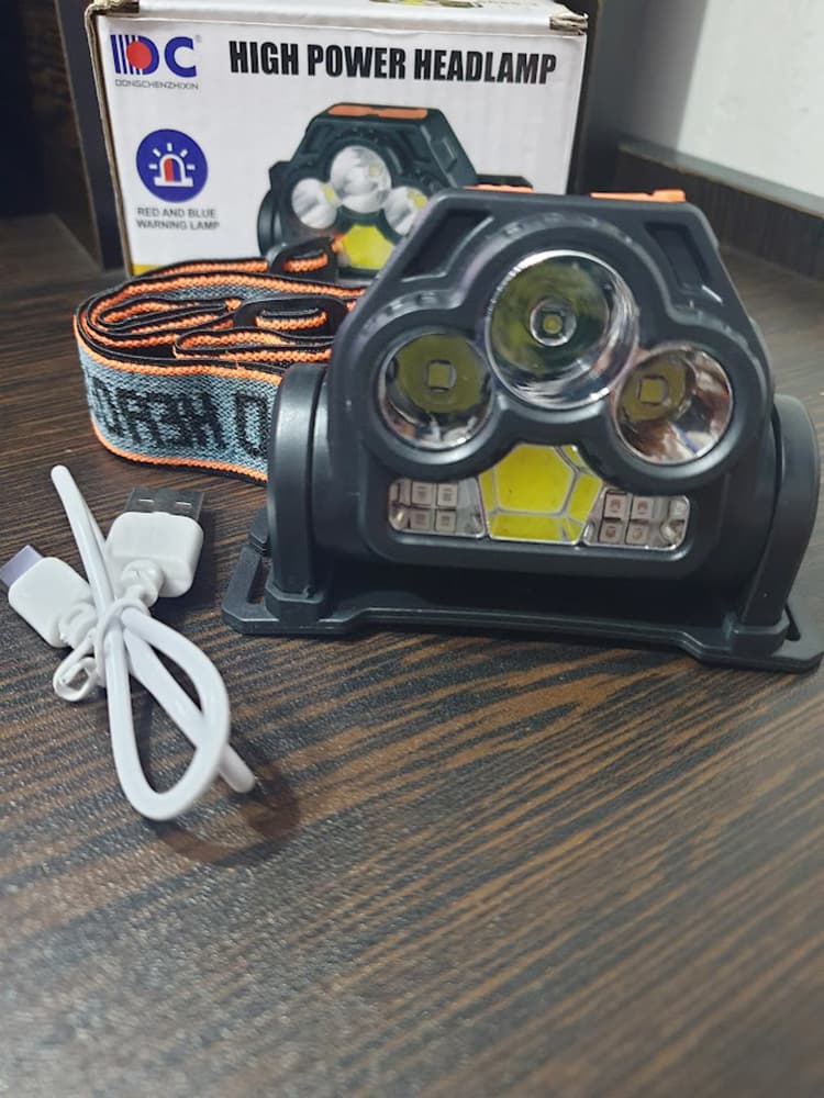 USB Rechargeable LED Headlamp | Waterproof Head Torch | 6 Lighting Modes