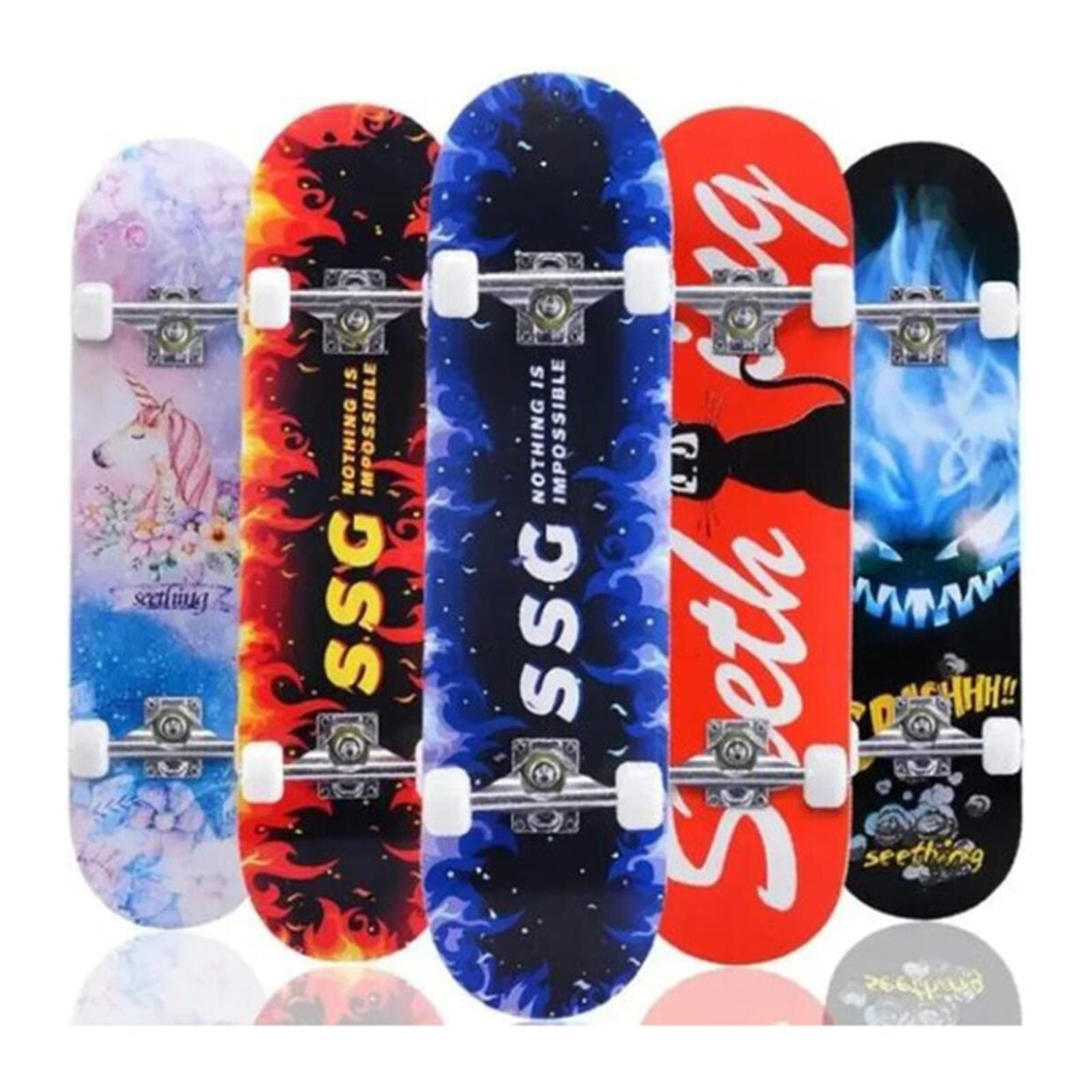 24 Inch Portable Skateboard | Lightweight Skateboard for All Ages | Durable and Compact Design