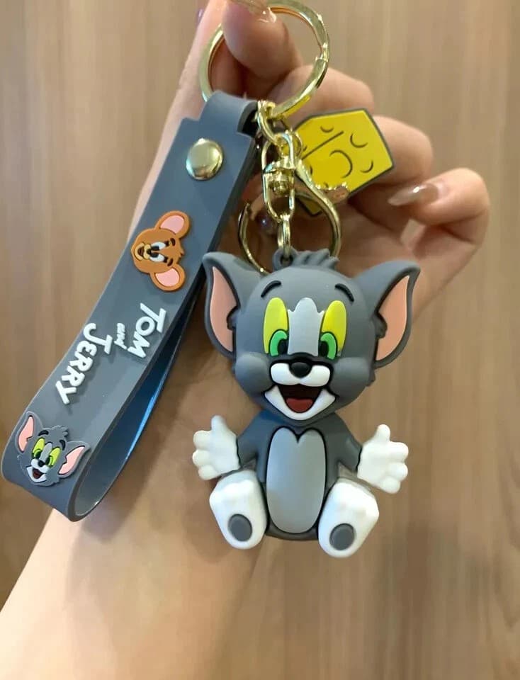 Tom Cartoon Keychain | 3D PVC Key Ring | Cute Gift Accessory