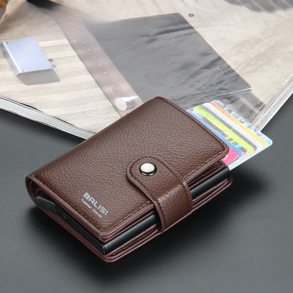 PU Leather Business ID Credit Card Holder | Unisex Slim Wallet