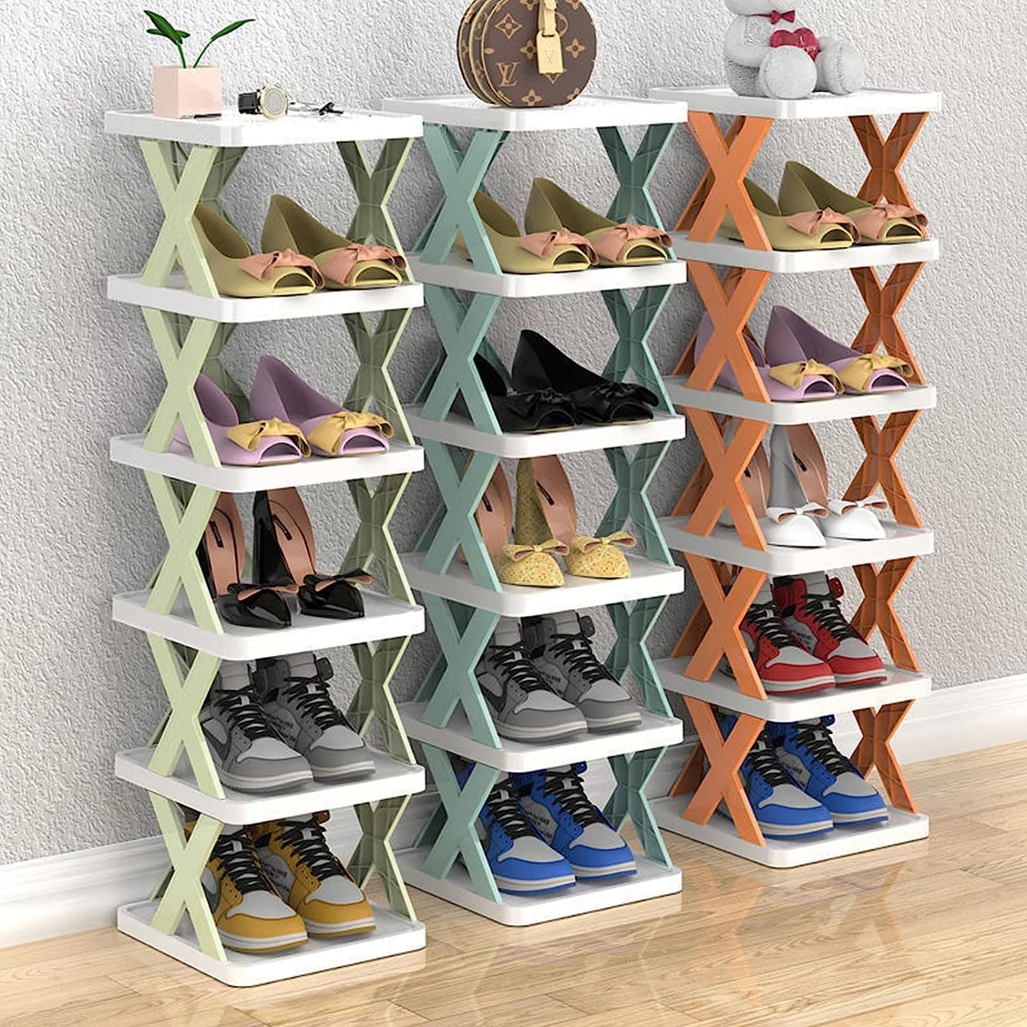 6 Layer Foldable Shoe Rack | Space-Saving Organizer | Adjustable Shoe Storage
