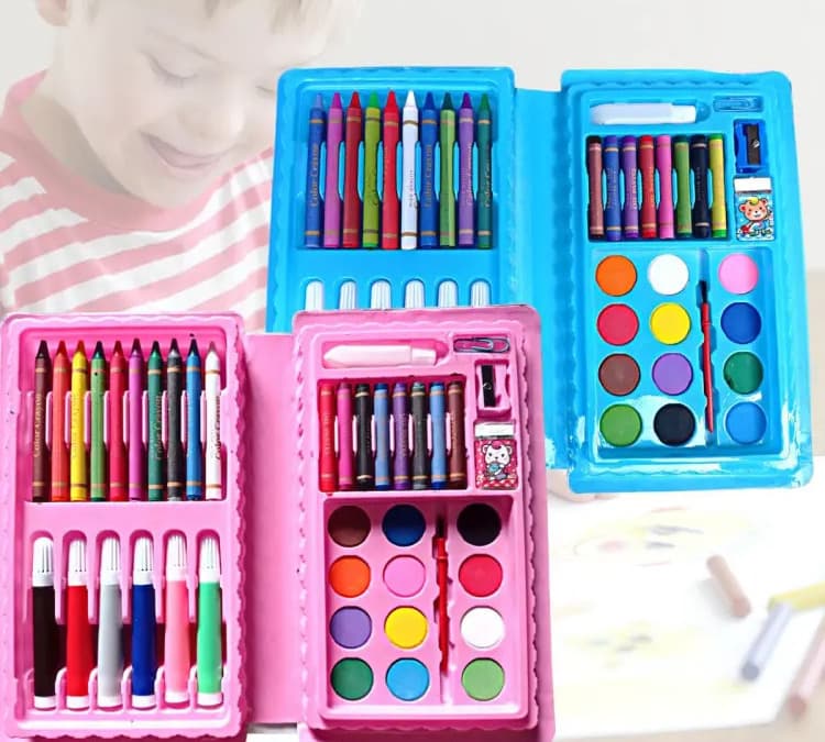 42 Pcs Colour Set for Kids | Drawing and Painting Colour Box Set