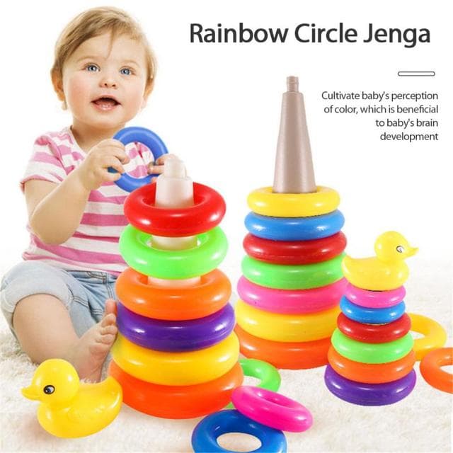 7 Rings Baby Stacking Toys | Colorful Sorting Rings | Brain Development Game