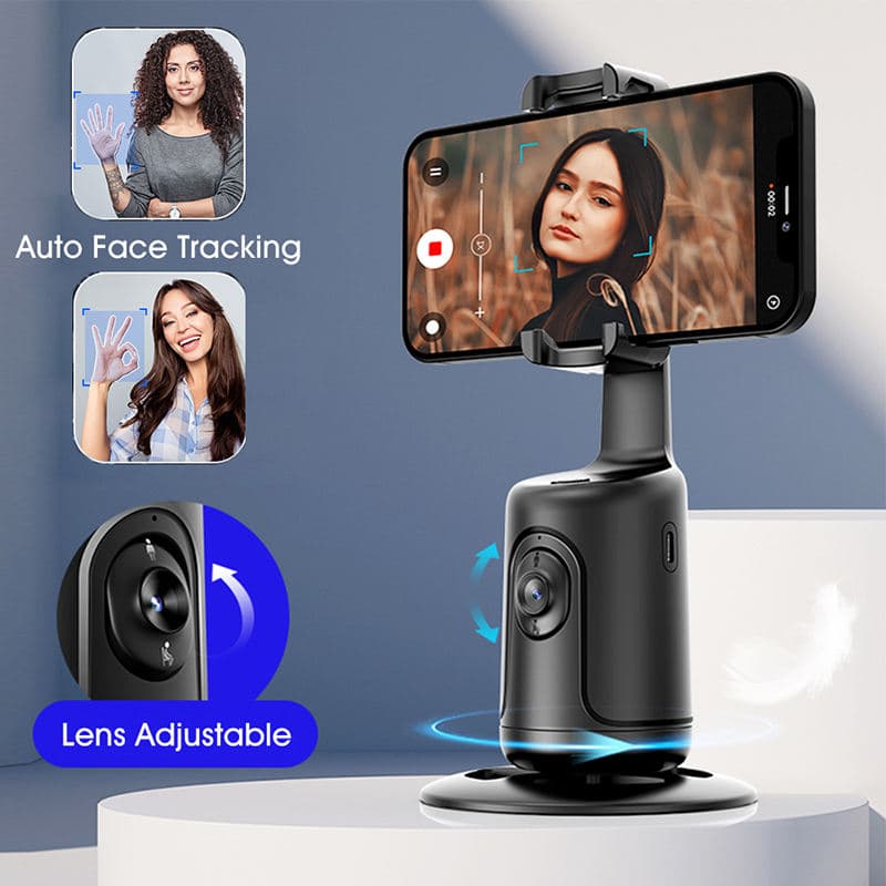 360° Auto Face Tracking Camera Gimbal | Stabilizer Selfie Stick Tripod for Vlogging