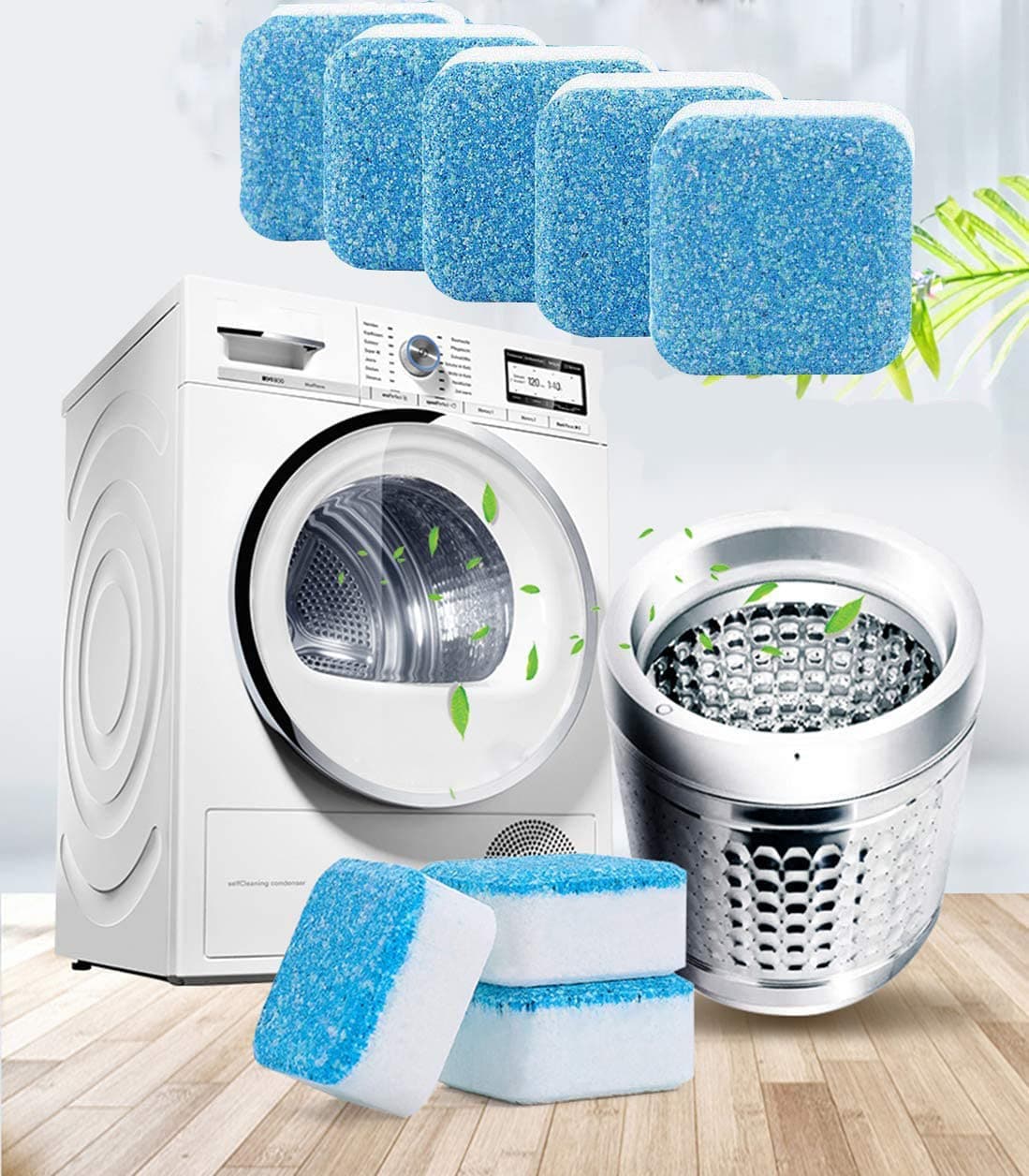 Washing Machine Cleaner 12Pcs | Effervescent Washing Machine Cleaning Tablets | Deep Clean Dirt & Fresh Washer