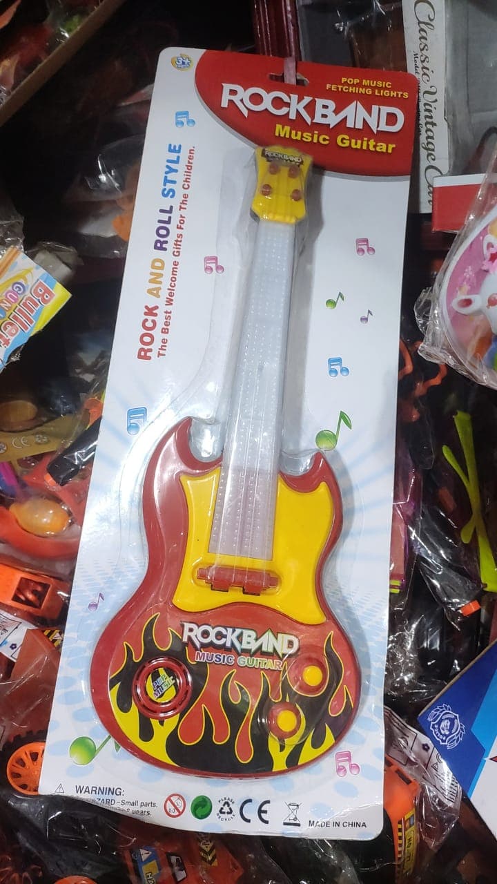 Battery Operated Guitar Toy With Music And Lights For Kids | Colorful Musical Instrument | Fun Learning Toy