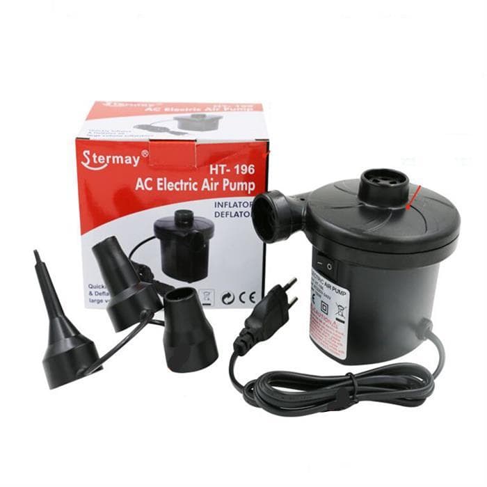 150 Watt Electric Air Pump | Quick Inflator/Deflator | Portable Pump with 3 Nozzles