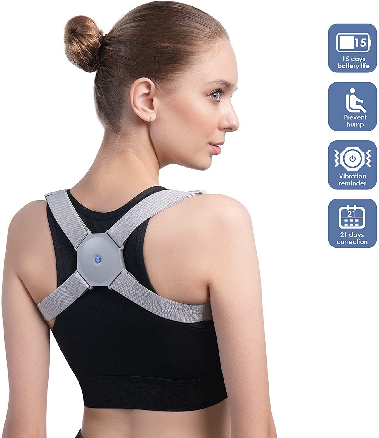 Adjustable Sensor Posture Corrector | Back Support Belt | Ergonomic Design