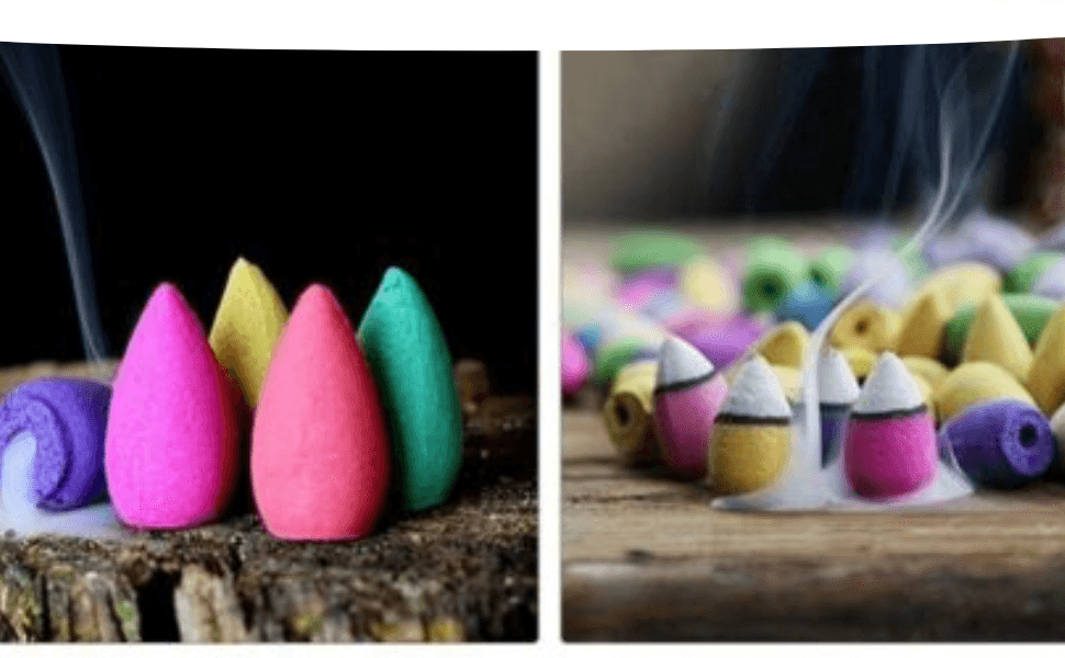 120 Pcs Backflow Incense Cones | Natural Smoke Cones for Burners | Aromatherapy