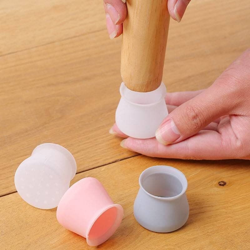 24 Pcs Silicone Chair Leg Floor Protectors – Anti-Scratch & Noise Reduction for Furniture