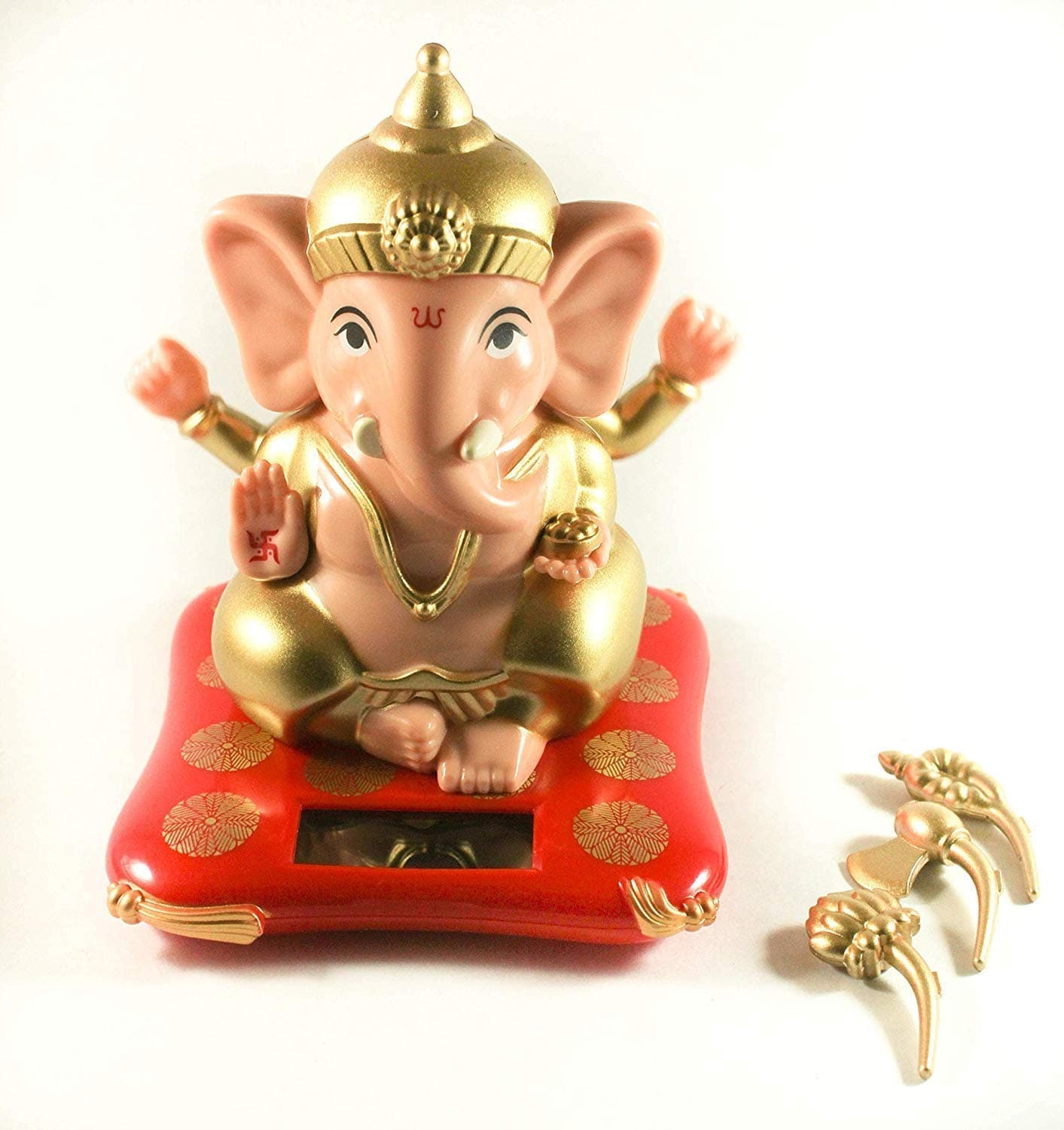 Solar Ganesh Idol for Car Dashboard | Moving Hands Lord Ganesh Statue | Ganpati Bappa