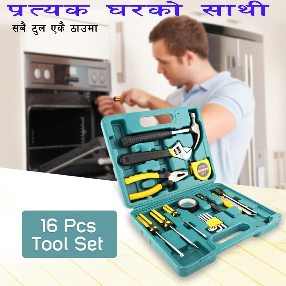 16-in-1 Multipurpose Tool Set for Home Use – Complete Household Repair Kit