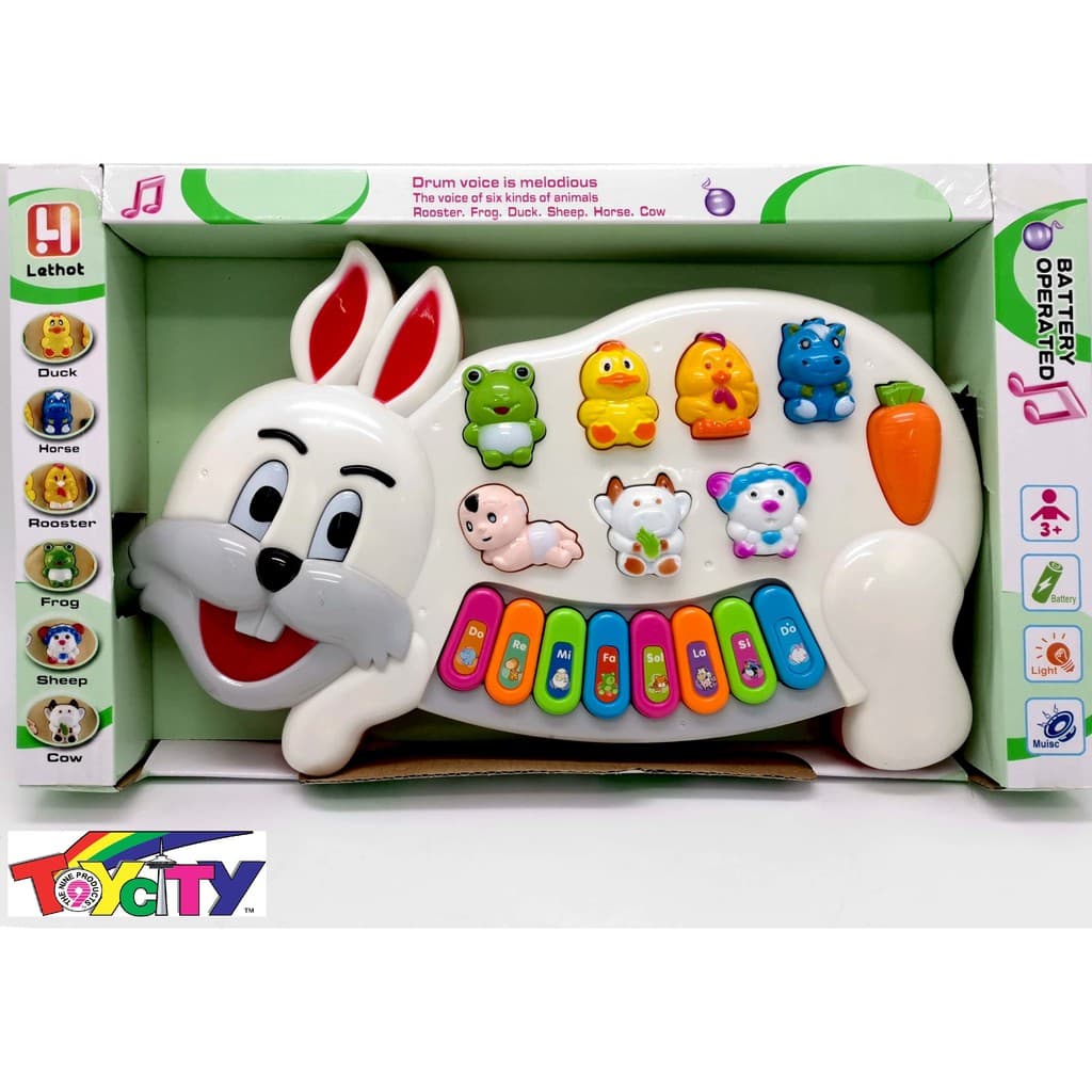 Baby Multifunctional Musical Rabbit Piano | Interactive Toy | Educational Musical Instrument