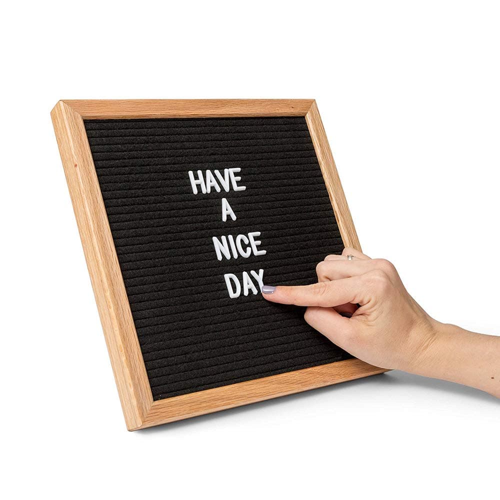 Wood Letter Board | Felt Message Board with Letters