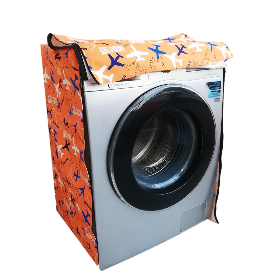 Front Load Washing Machine Cover with Anti-Vibration Foot Stand | Waterproof Dustproof Cover | 4 Pcs Vibration Pads