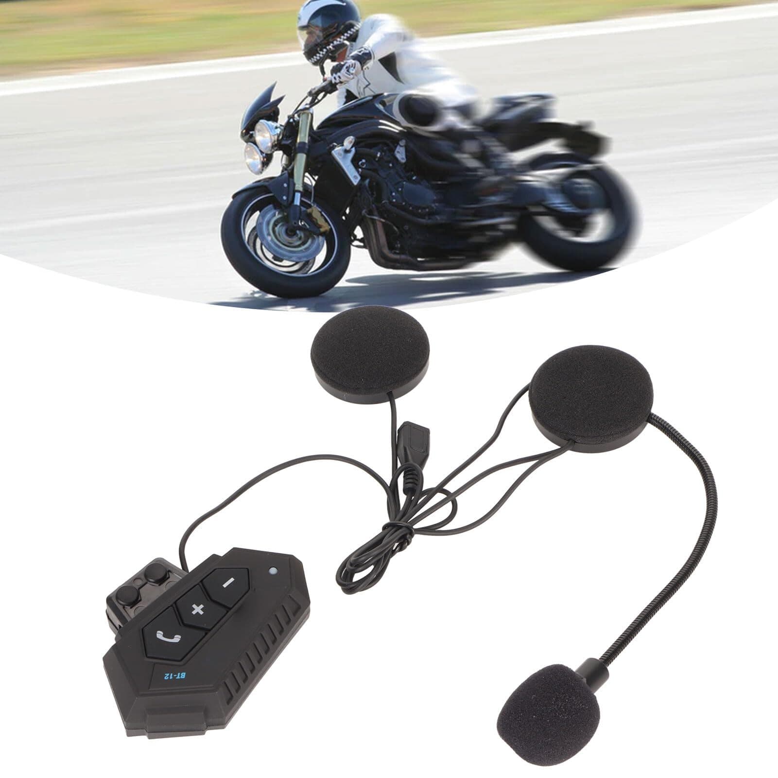 BT12 Bluetooth Headset for Motorcycle Helmet | Hands-Free Calling & Music