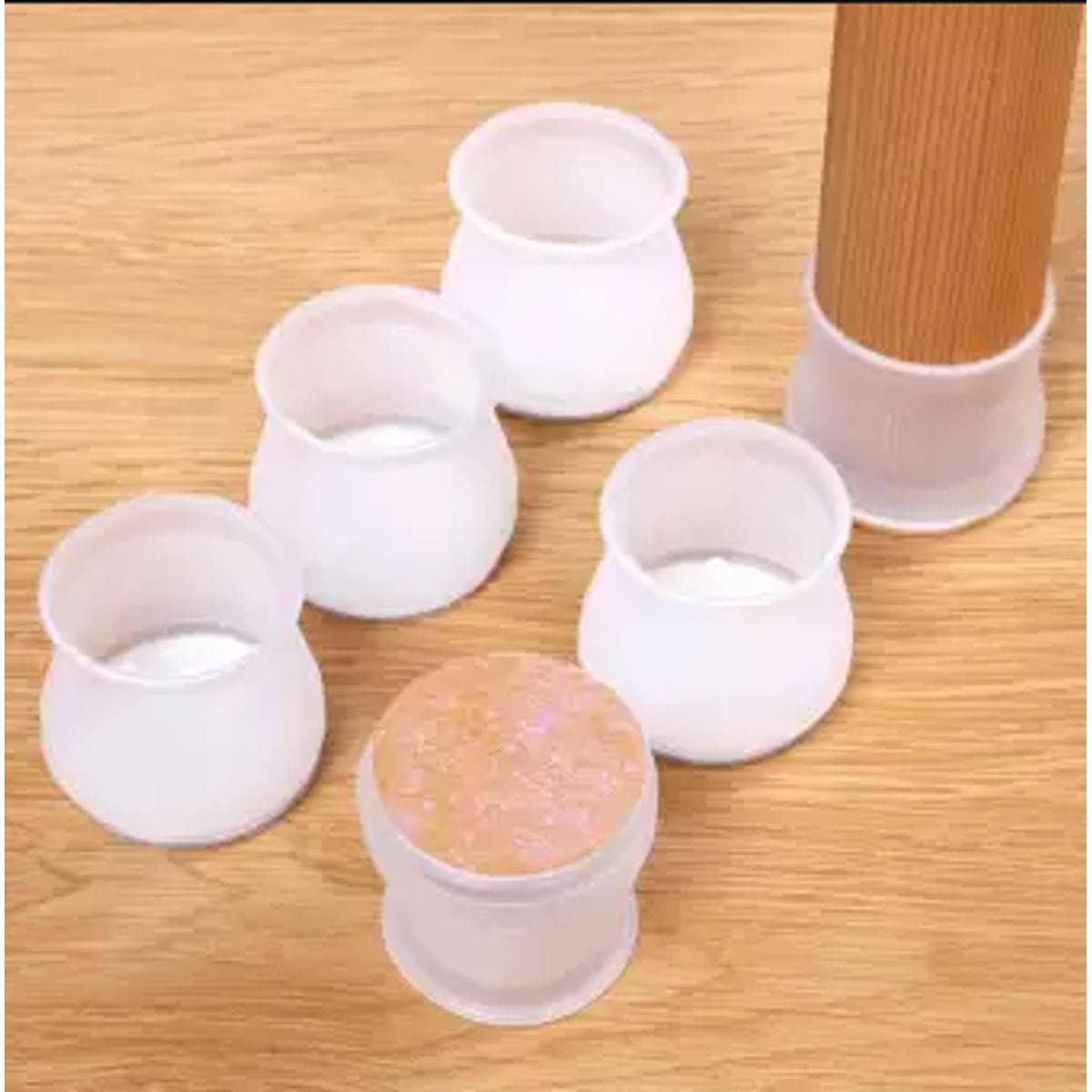 24 Pcs Silicone Chair Leg Floor Protectors – Anti-Scratch & Noise Reduction for Furniture