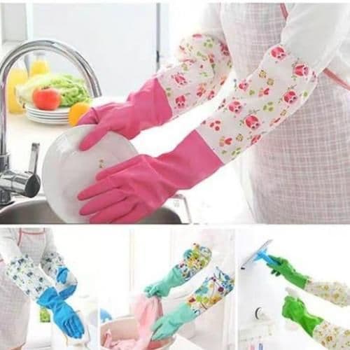 Dishwashing Gloves, Waterproof Kitchen Winter Gloves Inside Fur