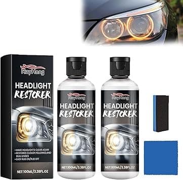 Car Headlight Lens Repair | Headlight Cleaner & Polish | Restore Yellowing, Scratches, Haze | Headlight Protection Fluid
