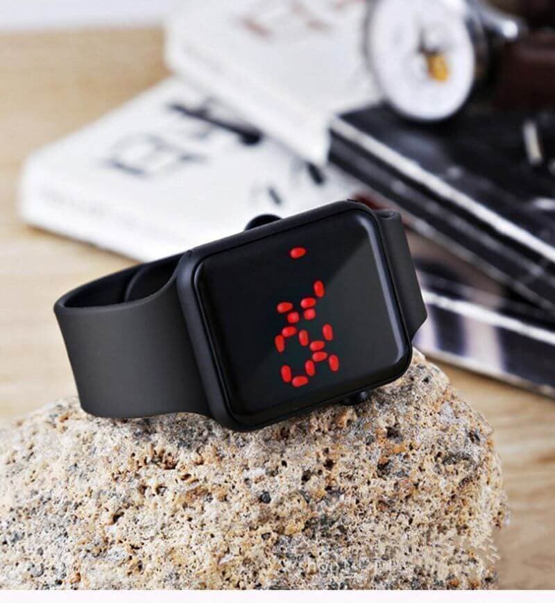 Fashionable Square LED Digital Sports Watch | Silicon Wrist Watch | Trendy Casual Timepiece