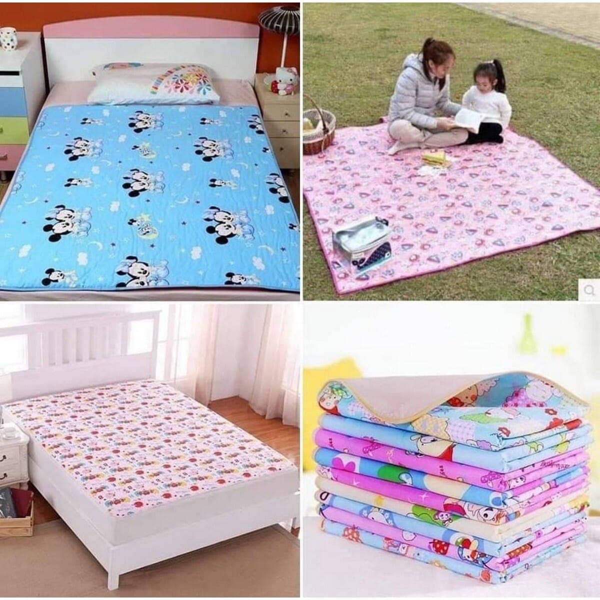 Double Bed Waterproof Mat 180x150 cm for Kids and Elderly | Urine Protection
