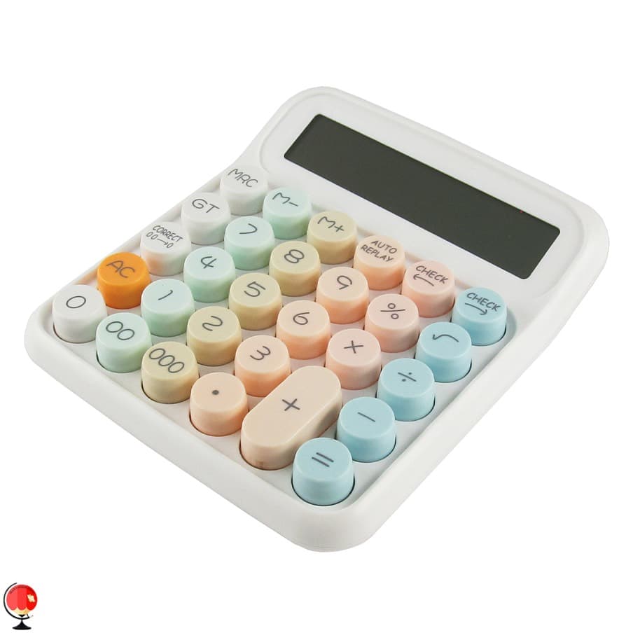 12 Digit Large Display LCD Desktop Calculator | Battery Powered Big Button Calculator