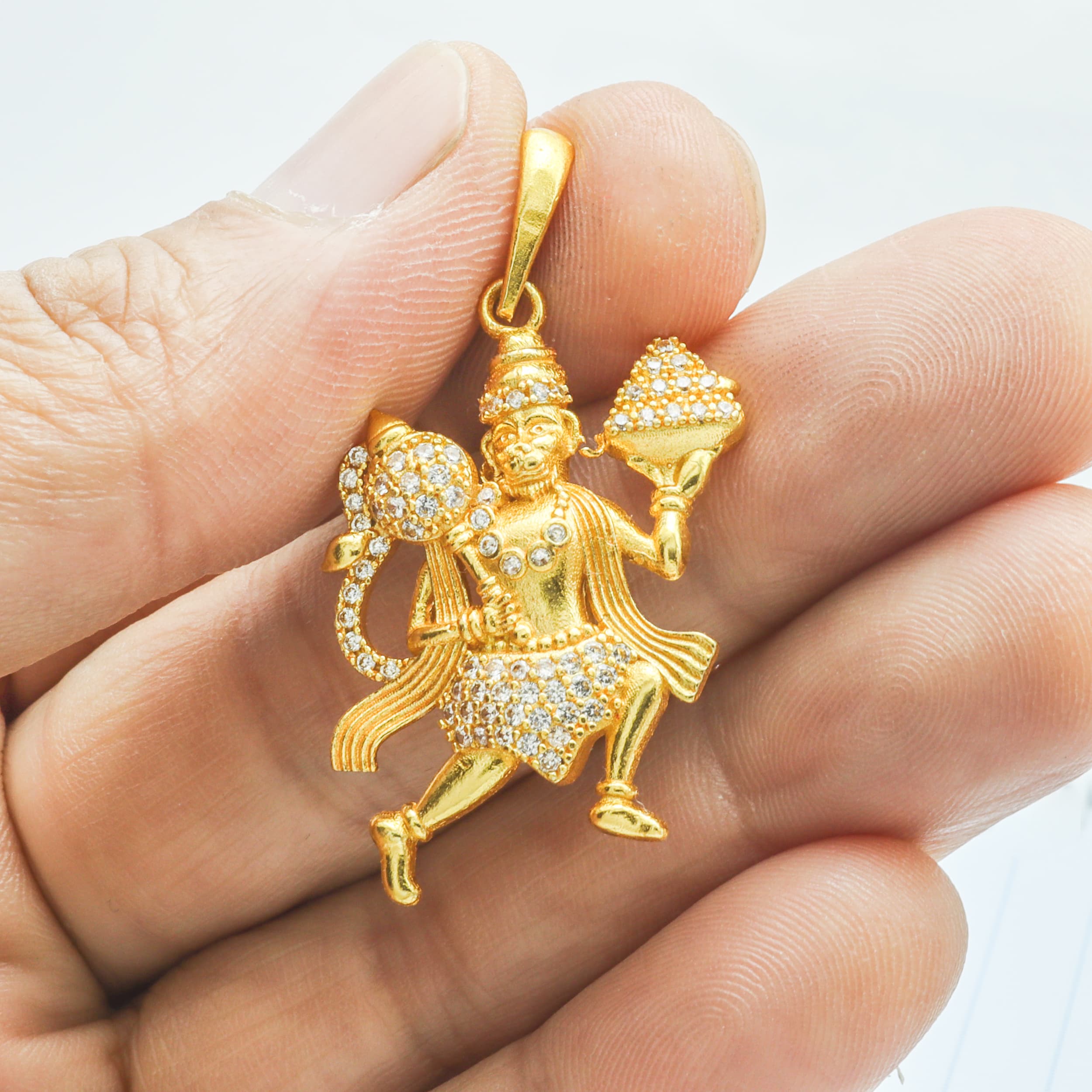 Hanuman Locket | Gold Plated Chain | Religious Jewelry