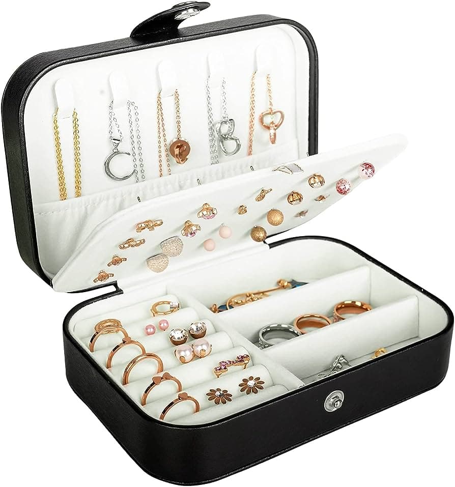 Travel Jewelry Box | Jewelry Organizer for Women | Portable Jewelry Case