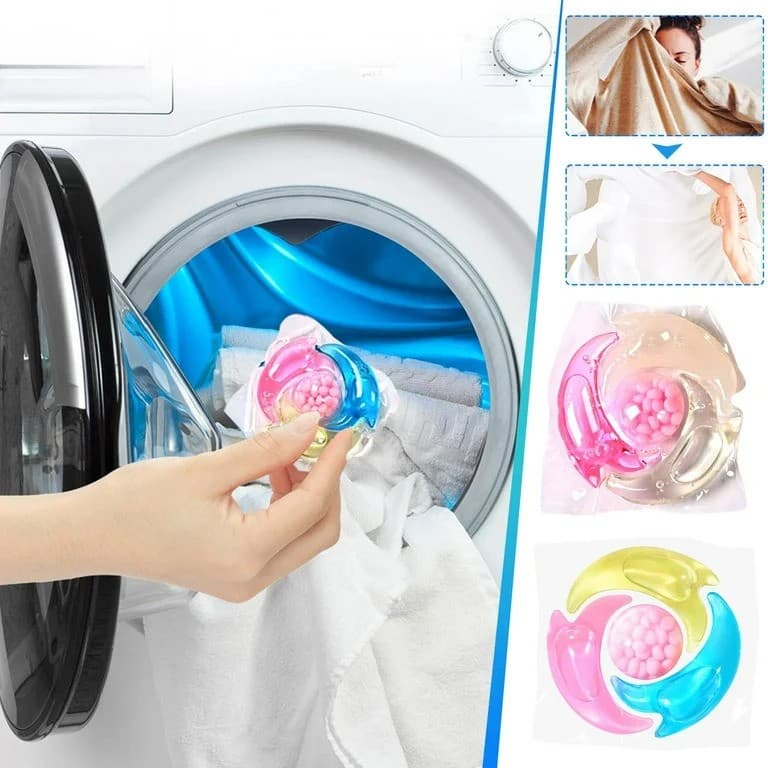 50 Pcs Laundry Capsules for Washing Machine | Powerful Stain Removal | Odor Eliminator