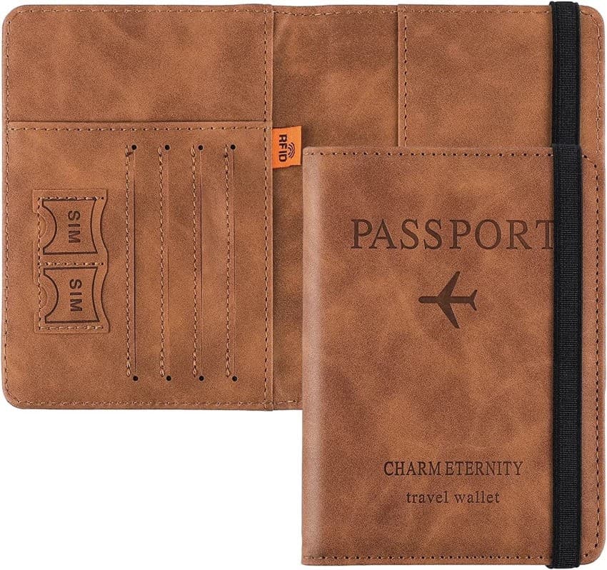 Passport Holder Cover Wallet | Travel Document Organizer for Men and Women