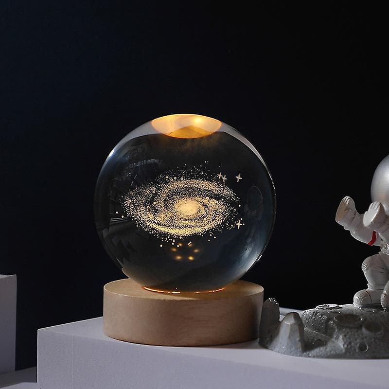 LED Galaxy Crystal Ball Night Light | Starry Lamp | USB Powered