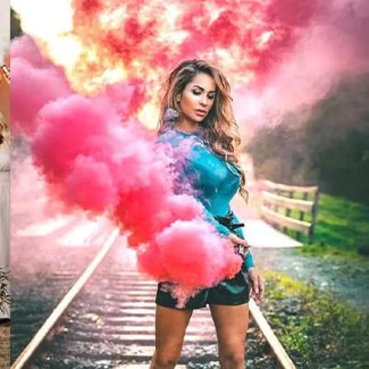 Pack of 5 Color Smoke Bombs | Rainbow Smoke for Holi | Party & Photography Use