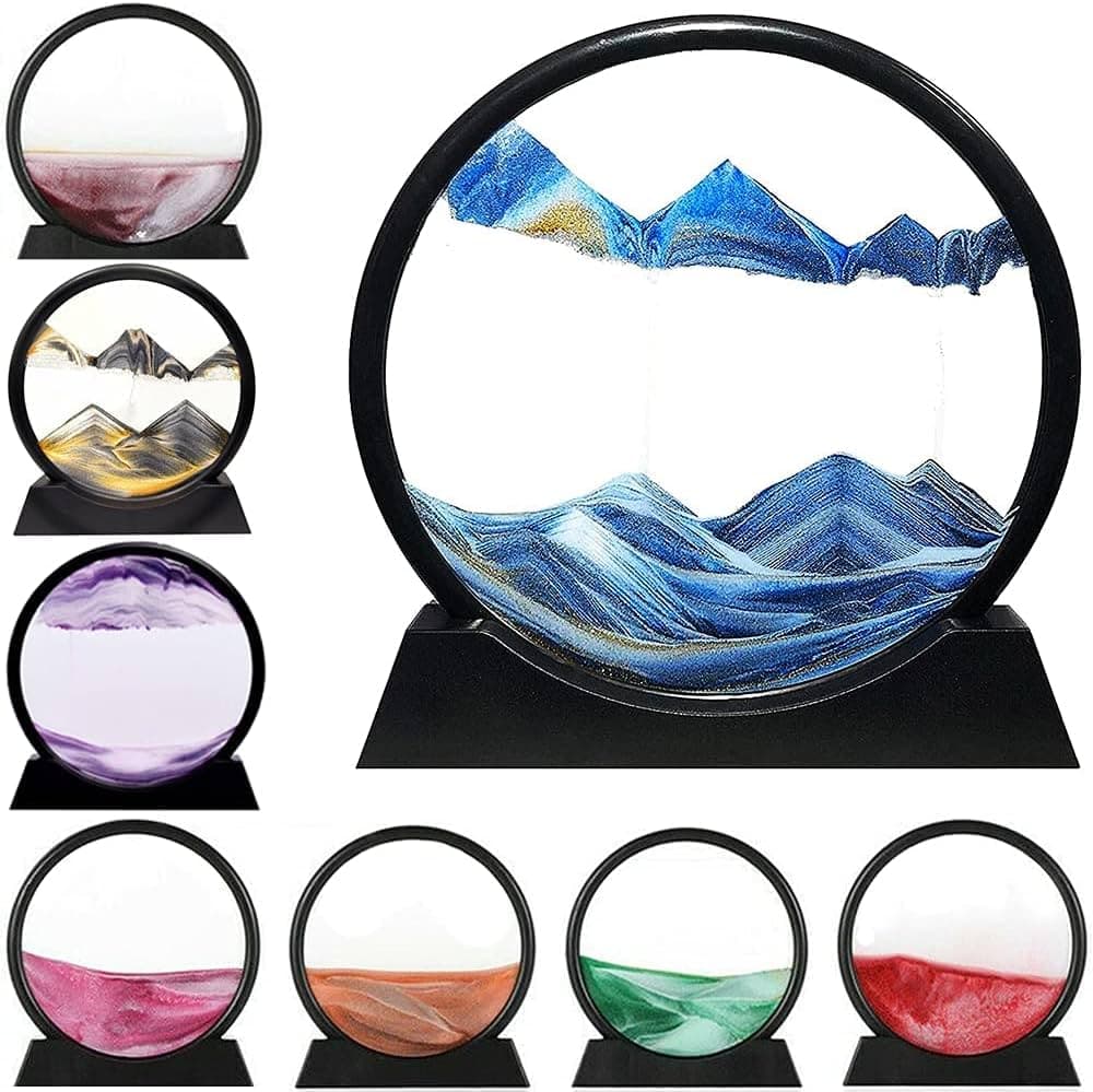 12-Inch 3D Deep Sea Sand Art Motion Frame | Relaxing Moving Sand Picture