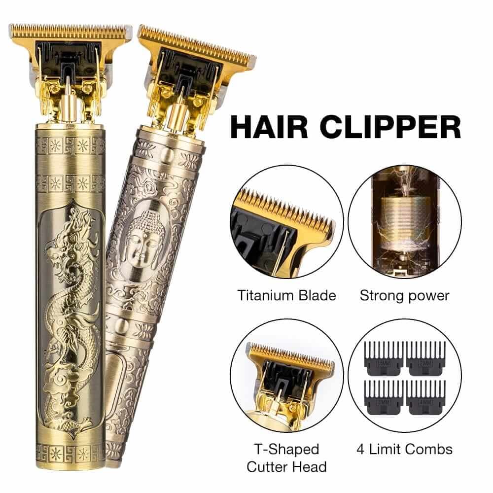 Professional Hair Trimmer for Men | Vintage T9 Electric Hair Clipper | Precision Blades