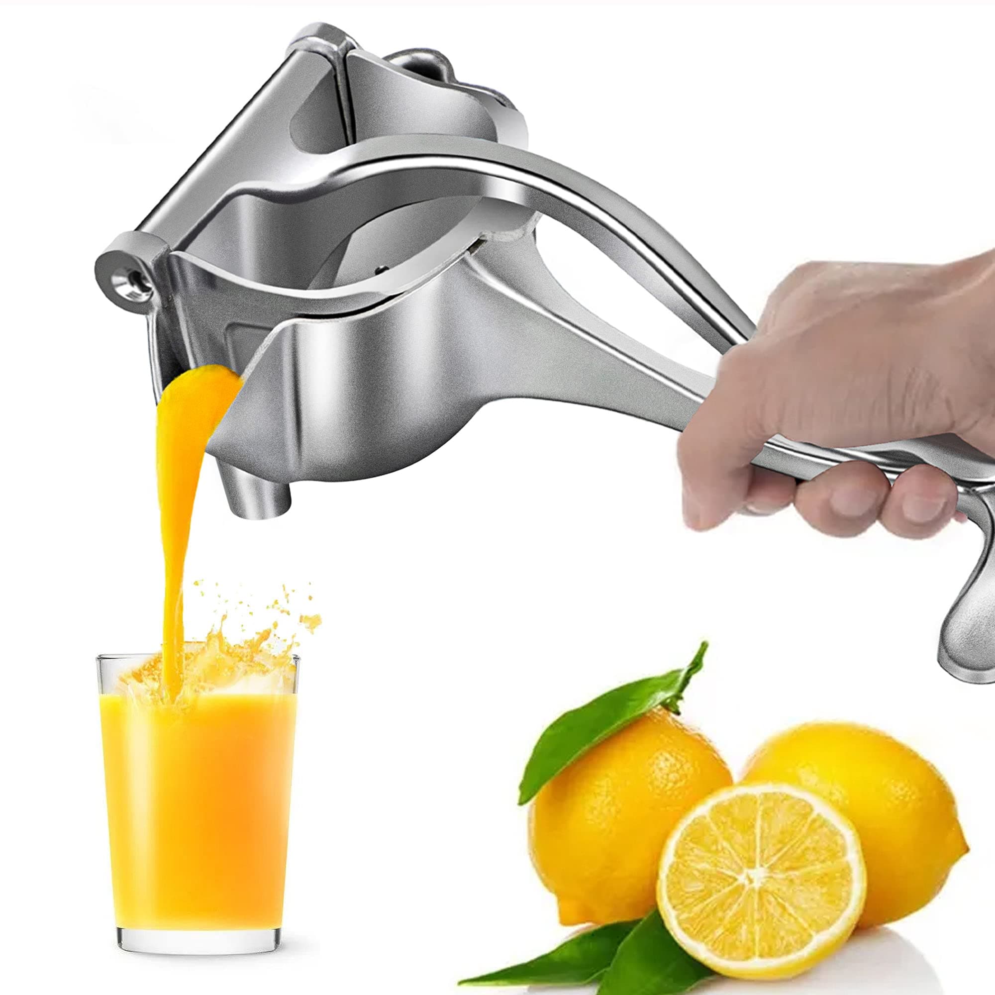 Manual Fruit Juicer | Hand Press Citrus Squeezer | Aluminum Juice Extractor